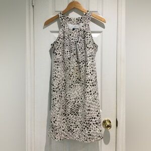 Lori M Black And White Spot Print Cotton Dress